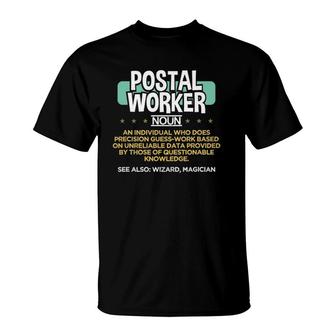 Postal Worker Funny Definition Mail Carrier T-Shirt | Mazezy