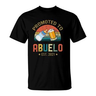 Promoted To Abuelo Est 2021 Vintage Fathers Day T-Shirt - Seseable