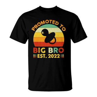 Promoted To Big Brother Est 2022 Vintage Soon To Be Bro T-Shirt - Seseable