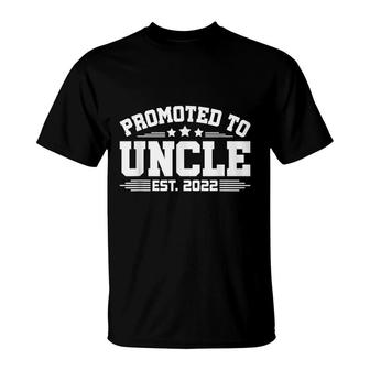 Promoted To Uncle Est 2022 For New Grandpa T-Shirt - Seseable