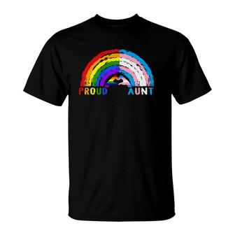 Proud Aunt Lgbt And Transgender Lgbtq Gay Pride Month T-Shirt - Seseable
