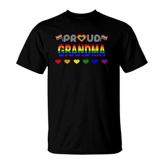 Proud Grandma Rainbow Lgbt Gay Pride Month Lgbt T-Shirt - Seseable