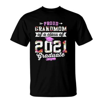 Proud Grandmom Of 2021 Graduate Senior 2021 Graduation Gifts T-Shirt - Seseable