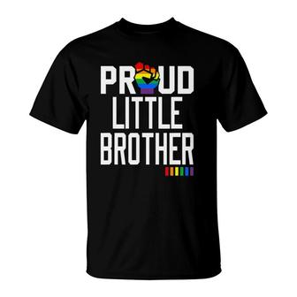 Proud Little Brother Gay Pride Month Lgbtq T-Shirt - Seseable