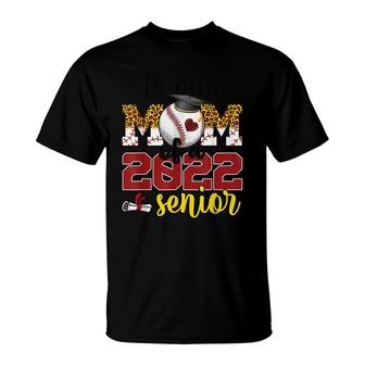 Proud Mom Of A Senior 2022 Baseball Mom Graduate Graduation T-Shirt - Seseable