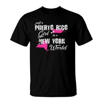 Puerto Rico S Just A Puerto Rico Girl In A New York T-shirt - Thegiftio UK