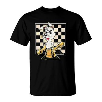 Rabbit Chessboard Chess Lover Chess Player T-Shirt | Mazezy