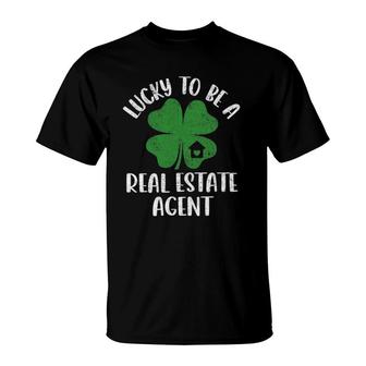 Real Estate Agent Lucky St Patricks Day Realtor T-Shirt - Seseable