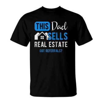 Real Estate Agent Men Dad Funny Realtor Gift Raglan Baseball T-Shirt - Seseable