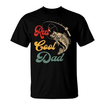 Reel Cool Dad Retro Vintage Fishing Dad Gift T-Shirt - Seseable