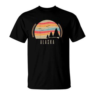 Retro Alaska Home Alaska State T-Shirt - Seseable