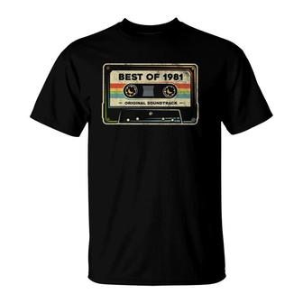 Retro Best Of 1981 Mixtape Vintage 40Th Birthday Cassette T-Shirt - Seseable