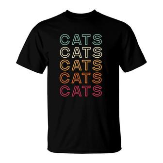 Retro Cats Vintage Cats T-Shirt | Mazezy