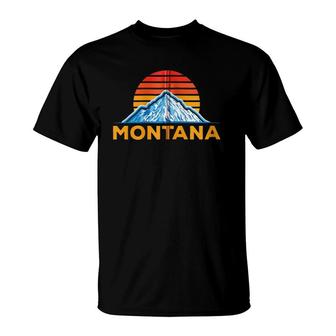 Retro Montana Home Graphic Icon Souvenir Us State Pride Top Zip T-Shirt - Seseable
