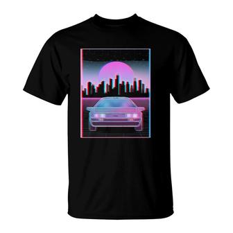 Retro Sports Car Japanese Otaku Aesthetic Vaporwave Art T-shirt - Thegiftio