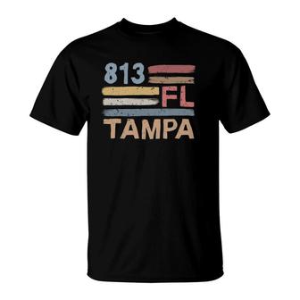 Retro Tampa Area Code 813 Residents State Florida T-Shirt | Mazezy