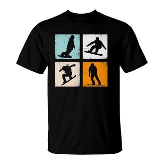 Retro Vintage Snowboard Snowboarding Outfit T-Shirt | Mazezy