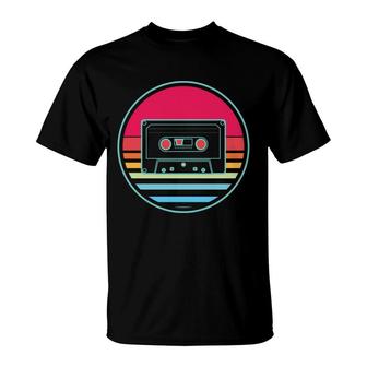 Retro Vintage Sunset Gift 80S 90S Styles Music Lovers T-Shirt - Seseable