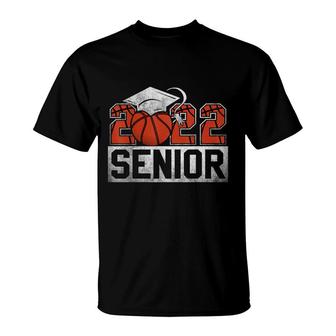 Senior 2022 Basketball Player Class Of 2022 Graduate Boy Mom T-Shirt - Seseable