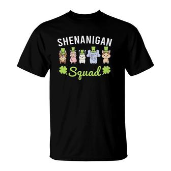 Shenanigan Squad Matching Cute Animals St Patricks Day T-shirt - Thegiftio UK