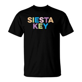 Siesta Key Florida Colorful Vacation T-Shirt | Mazezy