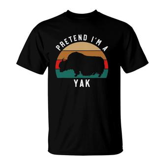 Simple Halloween Costume For Yak Lover Pretend Im A Yak T-shirt - Thegiftio UK