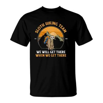 Sloth Hiking Sloth Hiking Team Raglan Baseball Tee T-Shirt | Mazezy