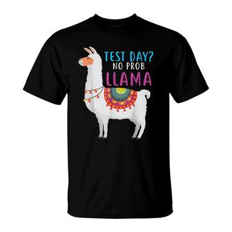 Staar Test Day No Problem Llama Teacher Testing Test Day T-Shirt - Seseable