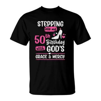 Stepping Into My 50Th Birthday 50 Years Old Birthday T-Shirt - Seseable