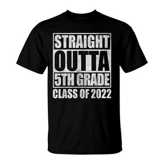 Straight Outta 5Th Grade Kids Boys 2022 Graduation T-Shirt - Seseable