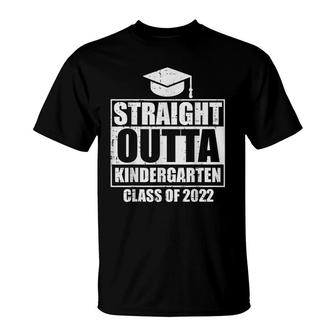 Straight Outta Kindergarten Class Of 2022 Graduation Boys T-Shirt | Mazezy