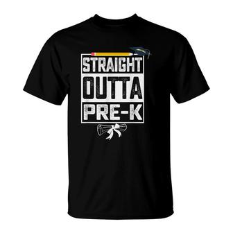 Straight Outta Pre-K Pencil Class Of 2022 Graduation Kids T-Shirt - Seseable