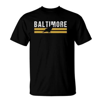 Stripes Native Raven Bal Cool Baltimore Md Vintage Baltimore T-Shirt - Seseable