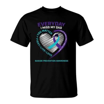 Suicide Prevention S Dad Son Ts Men Daughter Gifts T-Shirt | Mazezy