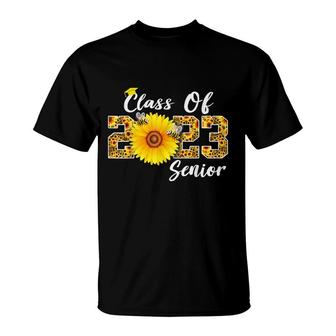 Sunflower Class Of 2023 School Graduation Senior 23 Graduate  T-Shirt