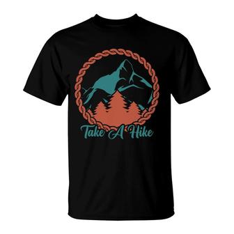 Take A Hike Explore Travel Lover Circle Great T-Shirt - Seseable