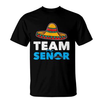 Team Senor Mexican Gender Reveal Boy Baby Shower Party Ideas T-Shirt - Seseable