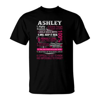 Ten Facts About Women Ashley First Name Gift T-Shirt | Mazezy