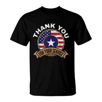 Thank You For Your Service Patriot Memorial Day T-Shirt - Seseable