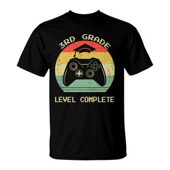 Third 3Rd Grade Graduation Level Complete Video Gamer Gift T-Shirt - Seseable