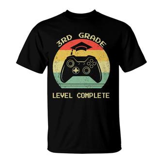 Third 3Rd Grade Graduation Level Complete Video Gamer Gift T-Shirt | Seseable UK
