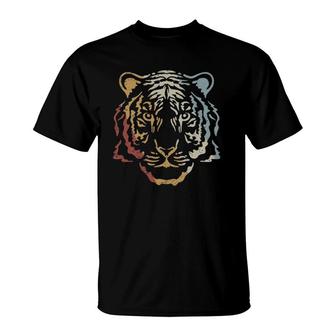 Tiger Head Tiger Retro Style Vintage T-Shirt | Mazezy