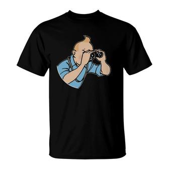 Tin-Tin Binoculars T-shirt - Thegiftio UK