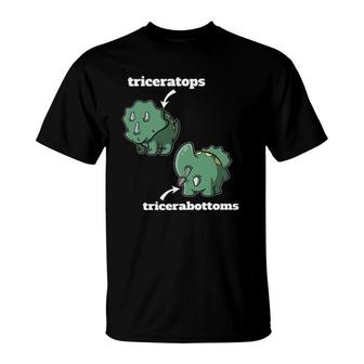 Triceratops Tricerabottoms Funny Dinosaur Gift T-Shirt | Mazezy AU