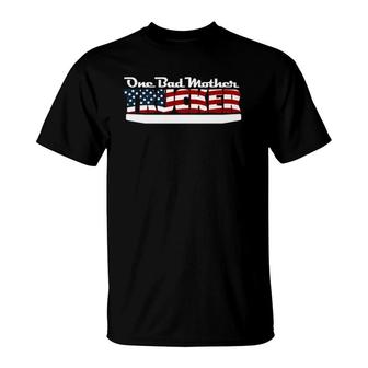 Truck Driver One Bad Mother Trucker With American Flag T-shirt - Thegiftio