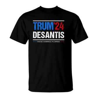 Trump 2024 Desantis Make America Florida Desantis 2024 Ver2 T-Shirt - Seseable