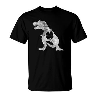 Tyrannosaurusrex Dinosaur St Patricks Day Irish Boys T-Shirt | Mazezy