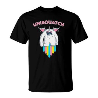 Unisquatch Unicorn Sasquatch Bigfoot Lover T-Shirt | Mazezy