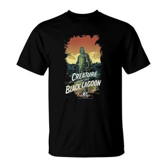 Universal Monsters Creature From The Black Lagoon Dark Frame T-Shirt | Mazezy