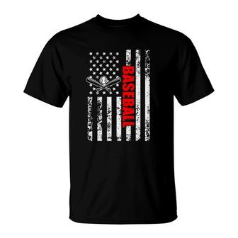 Us American Flag Baseball Patriotic Baseball T-Shirt | Mazezy